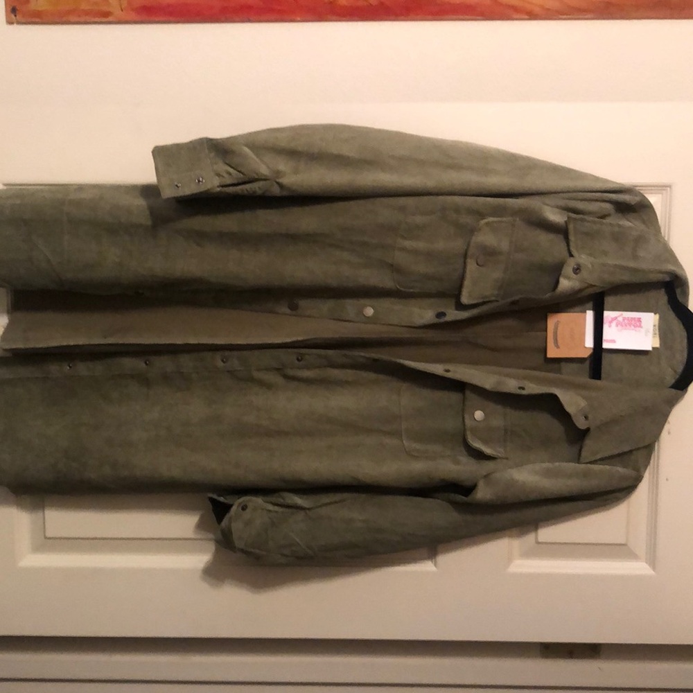 NWT Kori America Forest green shirt dress